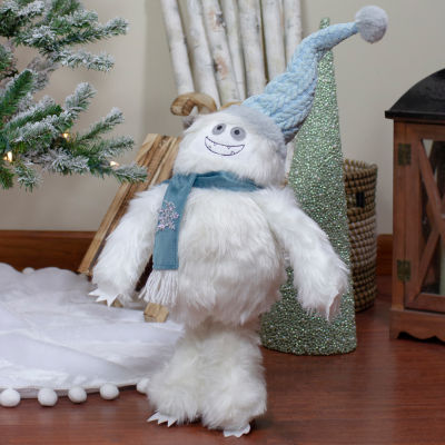 Northlight 23-Inch Plush White And Blue Standing Tabletop Yeti Christmas Gnome