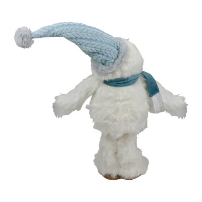 Northlight 23-Inch Plush White And Blue Standing Tabletop Yeti Christmas Gnome