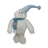 Northlight 23-Inch Plush White And Blue Standing Tabletop Yeti Christmas Figurine, One Size, White