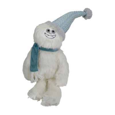 Northlight 22-Inch Plush White And Blue Sitting Tabletop Yeti Christmas Christmas Figurine