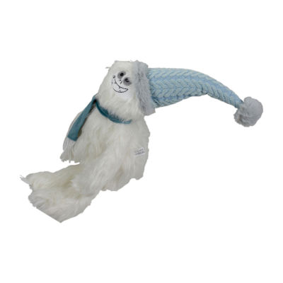 Northlight 22-Inch Plush White And Blue Sitting Tabletop Yeti Christmas Christmas Figurine