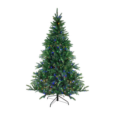 Winter Wonder Lane 7' Cheyenne Pre-Lit LED Artificial Christmas Tree with  Dual 9-Function Micro Lights