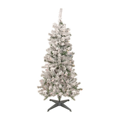 Northlight Medium Heavily Artificial Multicolor Lights 4 1/2 Foot Pre-Lit  Pine Christmas Tree