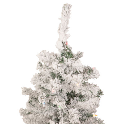 Northlight Medium Heavily Artificial  Multicolor Lights 4 1/2 Foot Pre-Lit Pine Christmas Tree