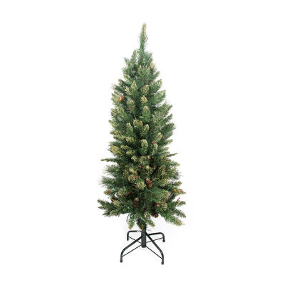 Northlight Yorkville Pencil Artificial Multicolored Lights 4 1/2 Foot Pre-Lit Pine Christmas Tree