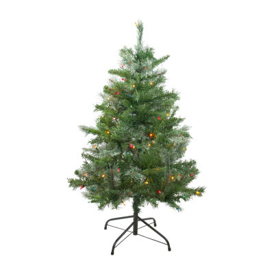 Northlight Mixed Cashmere Artificial Multi Lights 4 Foot Pre-Lit Pine Christmas Tree