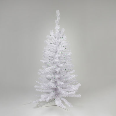 Northlight White Iridescent Artificial Green Lights 4 Foot Pre-Lit Pine Christmas Tree