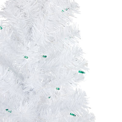 Northlight Medium White Artificial Green Lights 3 Foot Pre-Lit Pine Christmas Tree