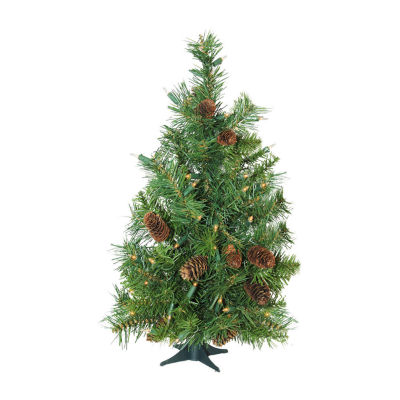 Northlight Full Dakota Artificial Clear Lights 3 Foot Pre-Lit Pine Christmas Tree