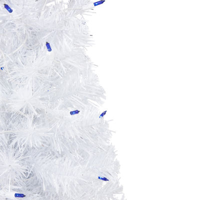 Northlight White Iridescent Artificial Blue Lights 2 Foot Pre-Lit Pine Christmas Tree