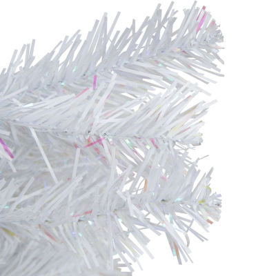 Northlight White Glimmer Iridescent Spruce Artificial Unlit 1 1/2 Feet Christmas Tree