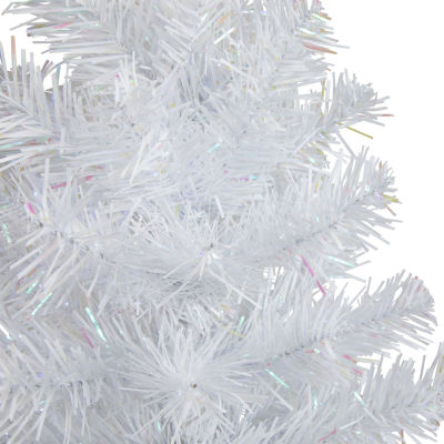 Northlight White Glimmer Iridescent Spruce Artificial Unlit 1 1/2 Feet Christmas Tree