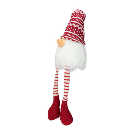 Northlight 29in Red And White Smiling Christmas Decoration Gnome, One Size, Red