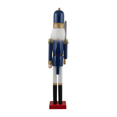 Northlight 48.25in Blue And White  Soldier With Sword Christmas Nutcracker