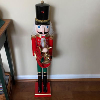 Northlight 36in Red And Green  Soldier With Horn Christmas Nutcracker