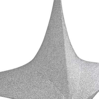 Northlight 44in Silver Tinsel Foldable Star Christmas Yard Art