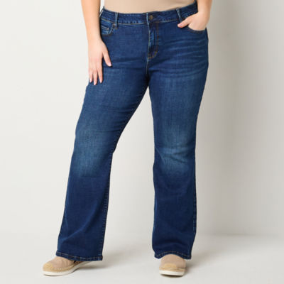 a.n.a Womens High Rise Flare Leg Jean