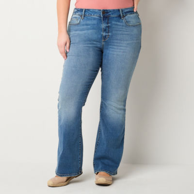 a.n.a Womens High Rise Flare Leg Jean