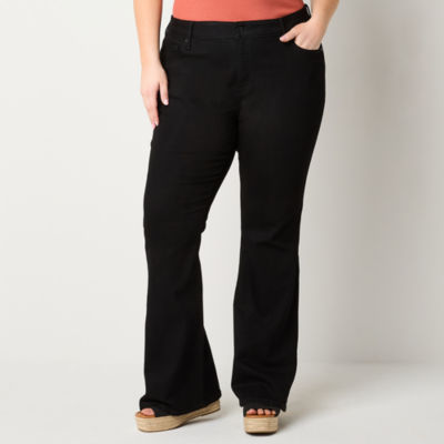 a.n.a Womens High Rise Flare Leg Jean