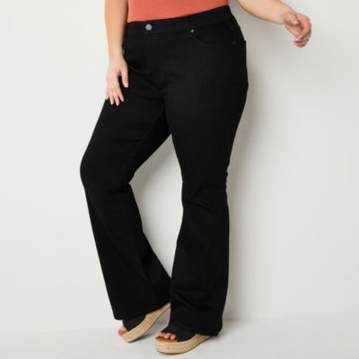 a.n.a Womens High Rise Flare Leg Jean