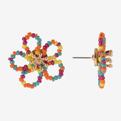 Mixit 29.1mm Flower Stud Earrings