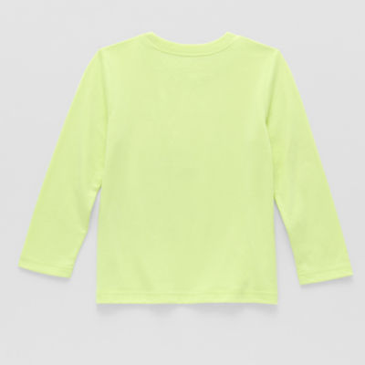 Okie Dokie Toddler & Little Boys Crew Neck Long Sleeve Regular Fit Graphic T-Shirt