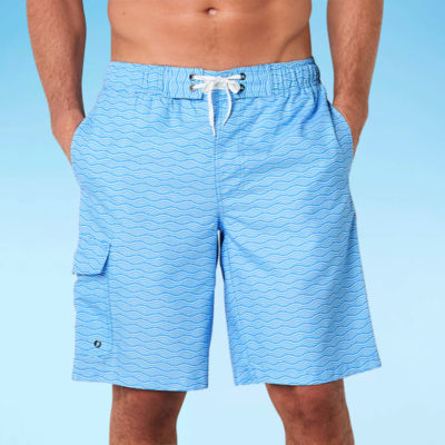 St. John's Bay Cargo Mens Drawstring Waist Swim Trunks