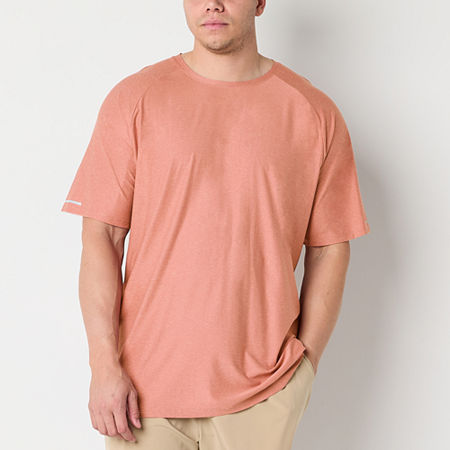 Xersion Activated Cooling Mens Crew Neck Short Sleeve T-Shirt Big and Tall, 5x-large Tall, Red