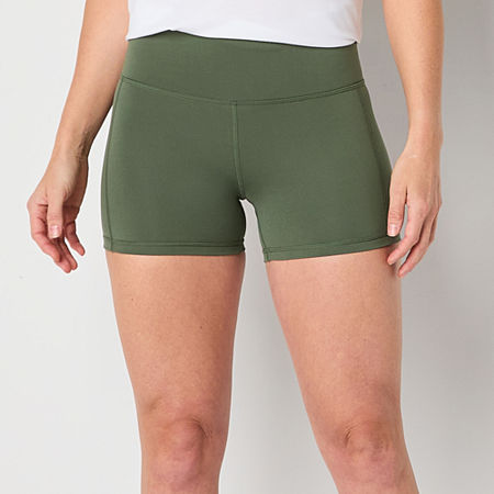 Xersion EverUltra Womens High Rise Shorty Short, X-large, Green
