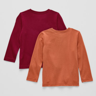 Okie Dokie Toddler & Little Boys Crew Neck Long Sleeve Regular Fit 2-pc. Graphic T-Shirt