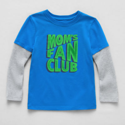 Okie Dokie Toddler & Little Boys Crew Neck Long Sleeve Regular Fit Graphic T-Shirt