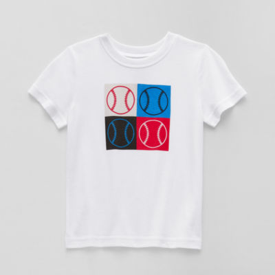 Okie Dokie Toddler & Little Boys Active Crew Neck Short Sleeve Graphic T-Shirt