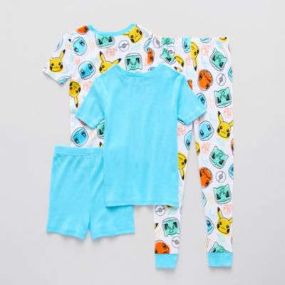 Little Big Kid Boys Pokeman Crew Neck Short Sleeve Pajama