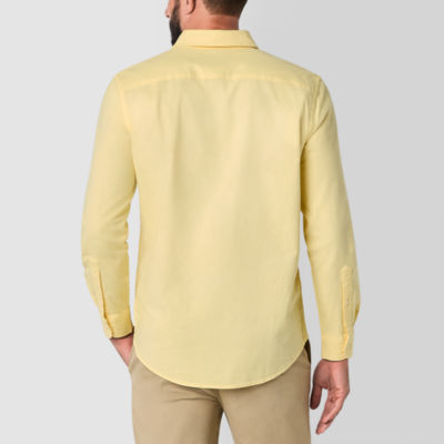 St. John's Bay Garment Dyed Oxford Mens Classic Fit Long Sleeve Button-Down Shirt