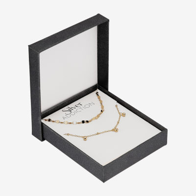 Womens 14K Gold Over Silver 2-pc. Necklace Set