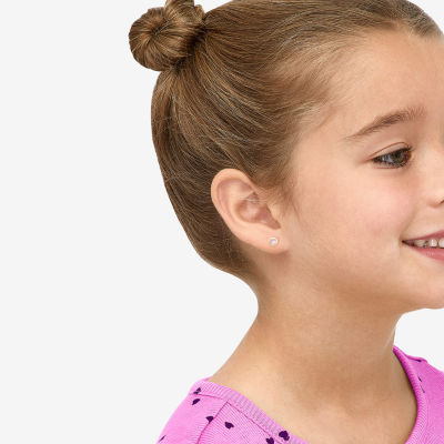 Limited Quantities! Pink Cubic Zirconia 14K Gold 4.5mm Round Stud Earrings