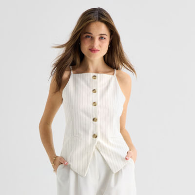 by&by Womens Juniors High Neck Vest