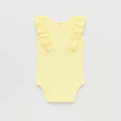 Okie Dokie Baby Girls Crew Neck Sleeveless Rib Bodysuit