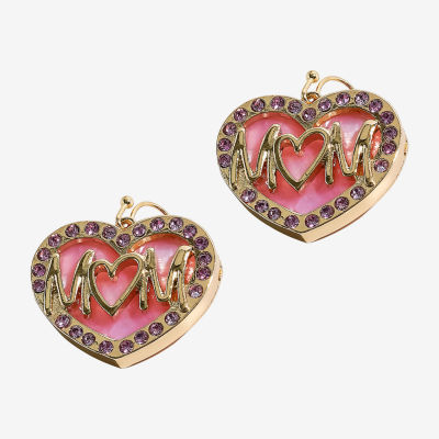 Mixit Spring Mom Womens Heart Drop Earrings