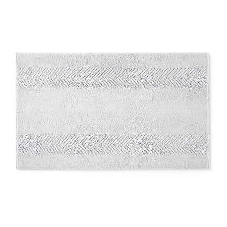 Fieldcrest Luxury Cotton Bath Rug In Gray