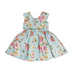 Lilt Toddler Girls Short Sleeve Cap Sleeve A-Line Dress