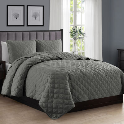 Swift Home Lightweight Oversized Diamond Stitched Coverlet Bedspread Set Wrinkle Resistant Quilt