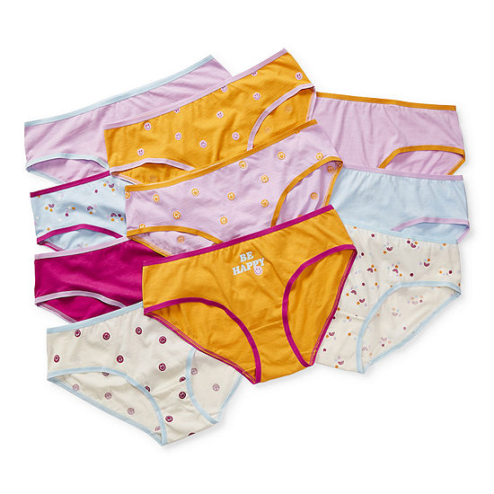 Thereabouts Cotton Little & Big Girls 10 Pack Hipster Panty