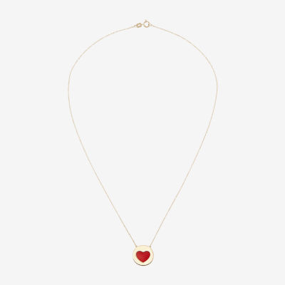 Womens 14K Gold Heart Pendant Necklace - JCPenney