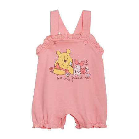 Disney Baby Girls 2-pc. Winnie The Pooh Shortall Set, 3-6 Months, Pink