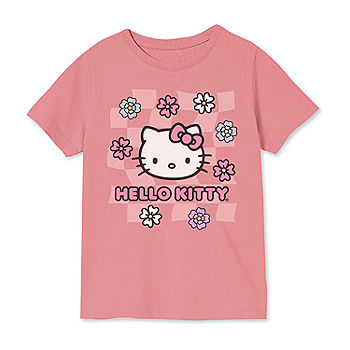 Table Tees Little & Big Girls Crew Neck Short Sleeve Hello Kitty Graphic  T-Shirt, Color: Peach Blossom - JCPenney