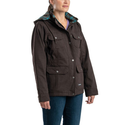 Berne Softstone Quilted Barn Womens Hooded Midweight Work Jacket