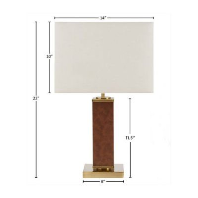 INK+IVY Hawley Faux Leather Table Lamp