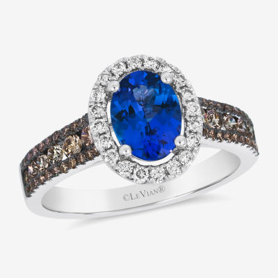 Le Vian Grand Sample Sale® Ring featuring 1 cts. Blueberry Tanzanite® 1/ cts. Nude Diamonds™ 1/5 cts. Chocolate Diamonds® set in 14K Vanilla Gold