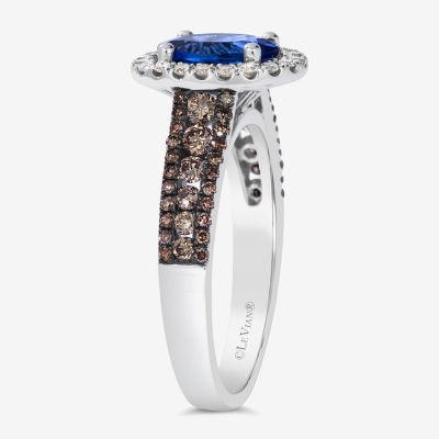 Le Vian Grand Sample Sale® Ring featuring 1 cts. Blueberry Tanzanite® 1/ cts. Nude Diamonds™ 1/5 cts. Chocolate Diamonds® set in 14K Vanilla Gold